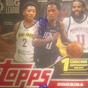 Topps 2023-24 NBA-G League Unopened Sealed Blaster Pack Box With 1 Chrome Autogr